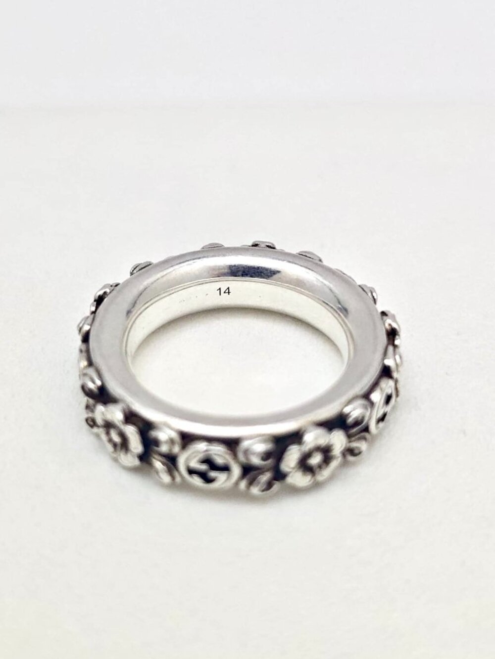 Gucci Interlocking G Flower Band Ring Size 7 - Picture 4 of 8